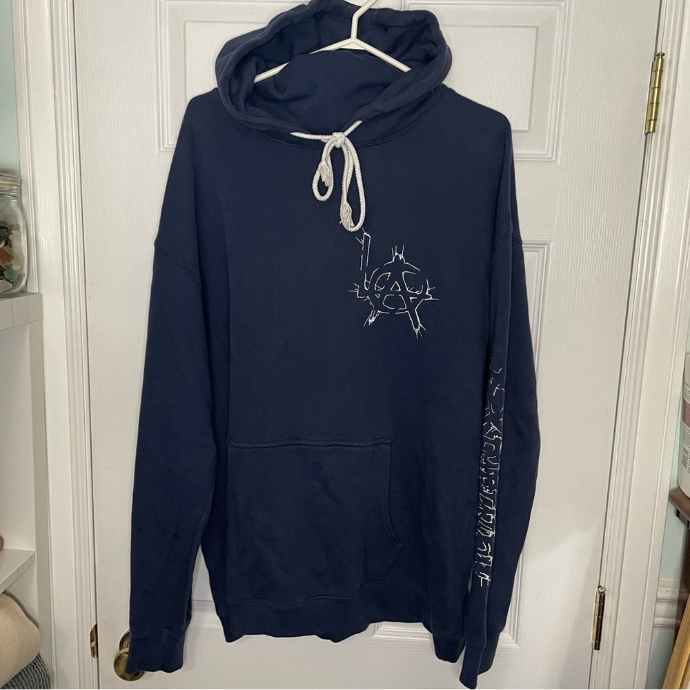 Adaptation Blue Pullover Hoodie Sweater Sweatshirt Small